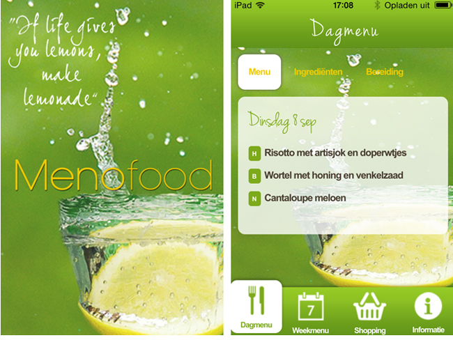 Menofood app voor vrouwen in de menopauze