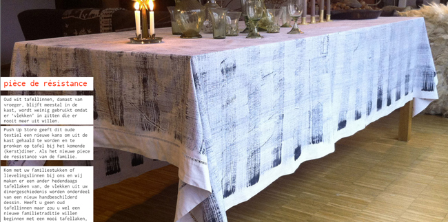 piece de resistance - handbeschilderde tafelkleden